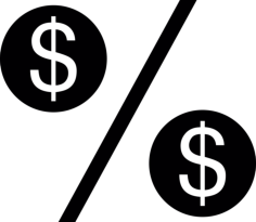 Dollar Percentage Symbol Stencil Svg Design File, Free Vectors File